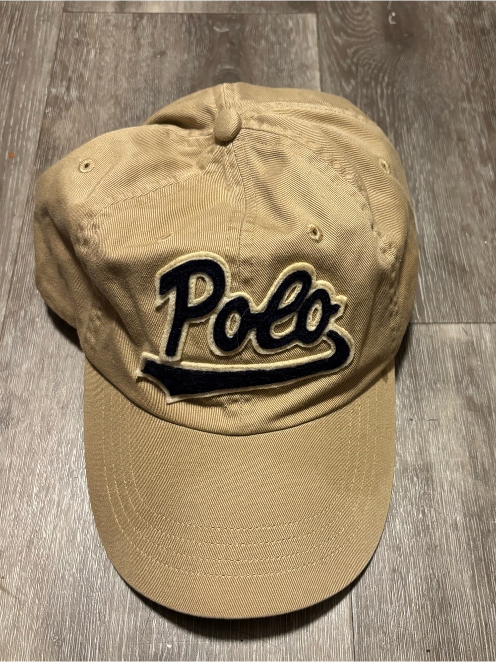 Polo by Ralph Lauren Men’s Khaki Baseball Cap - Classic Script Logo